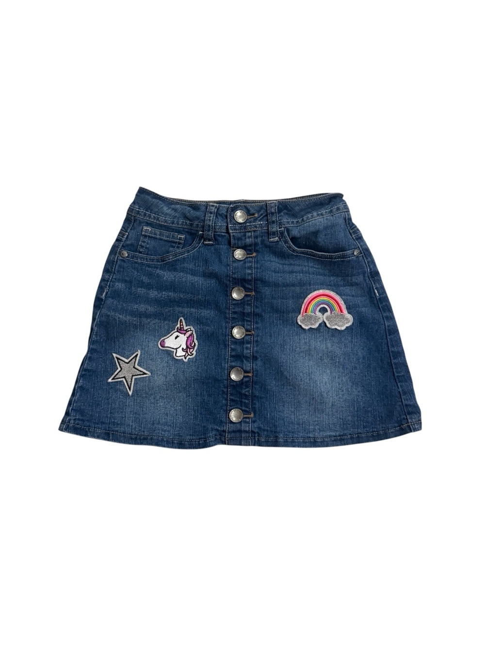 Justice Rainbow Unicorn Star Skirts Size 8